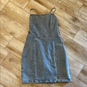 Denim Spaghetti Strap Dress
